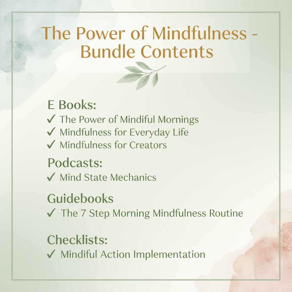 The Power of Mindfulness Bundle Contents - Corrected